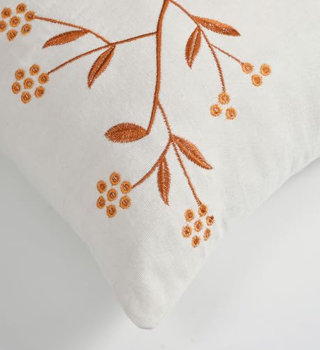 Image of Sofa Cushion Cover Cotton for Living Room Couch Soft Pillow Cover (White Bird, 16 inch x 16 inch)