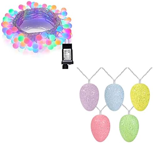 Amazon.com : 100 LED 33ft Pastel Globe String Lights 8 Lighting Modes ...