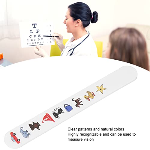 Image of Check Vision Tester Stick, ANGGREK Kids Fixation Stick Vision Tester Clear Colorful Animal Patterns Coating Thicken Eye Test Card(No.1)
