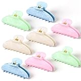 Yuxung 8 Pcs Large Acrylic Hair Claw Clips for Women Non slip Strong Hold Clamps for Thick and Thin Hair(Marble,Sweet Color)