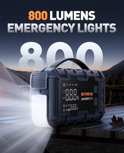 image for BuTure VAC Portable 10-in-1 Car Battery Jump Starter with Air Compress