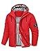 TOMEEK Winterjacke Herren Wasserdicht Skijacke Winddicht Warm Wintermantel Snowboardjacke Skianzüge Temperaturmessung Möglich mit Kapuze und Kompass(Rot,L)