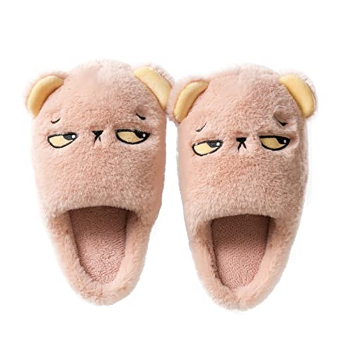 JOYEAR Bear Slippers,Teddy Bear Slippers,Thermal Slippers for Men and Women,Indoor Slippers for Animals in Winter