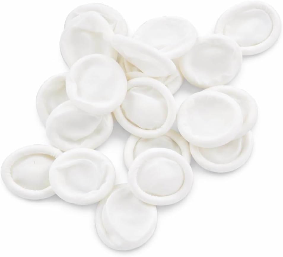 SCHOFIC ANTI-STATIC ESD SAFE CHLORINATED DISPOSABLE LATEX FINGER COTS [REUSABLE RUBBER FINGERTIPS] 4 MIL THICK - White (50)