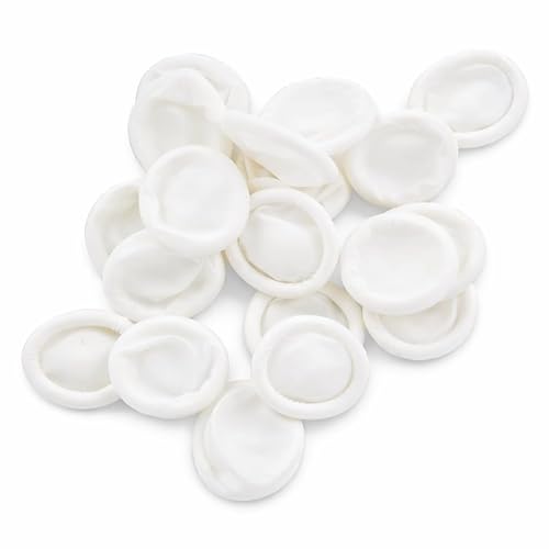 SCHOFIC ANTI-STATIC ESD SAFE CHLORINATED DISPOSABLE LATEX FINGER COTS [REUSABLE RUBBER FINGERTIPS] 4 MIL THICK - White (100)