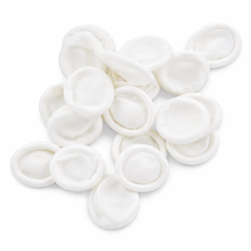 SCHOFIC ANTI-STATIC ESD SAFE CHLORINATED DISPOSABLE LATEX FINGER COTS [REUSABLE RUBBER FINGERTIPS] 4 MIL THICK - White (50)