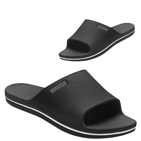 Lightweight and soft slide slippers with style. Perfect for Mens