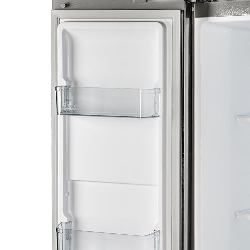 Forno Salerno 37-inch French Door Refrigerator - 15.6 Cu.Ft. Stainless Steel with LED Touch Control, w/Trim, Fast Cool, Fast Freeze & Spill-Proof Shelves on Fridge.com