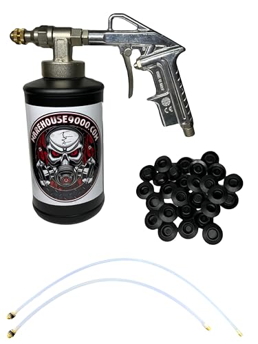 Pro Undercoating Gun Kit, with 1 Quart Bottle, 2 Wands, and 50 Rust Plugs