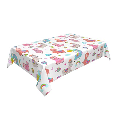 Alpaca Table Cloth Waterproof Rectangle Tablecloth Washable Party Table Cover 54X 72 Inch For Celebration Holiday Camping Picnic Fall Decorations For Home #TOP5