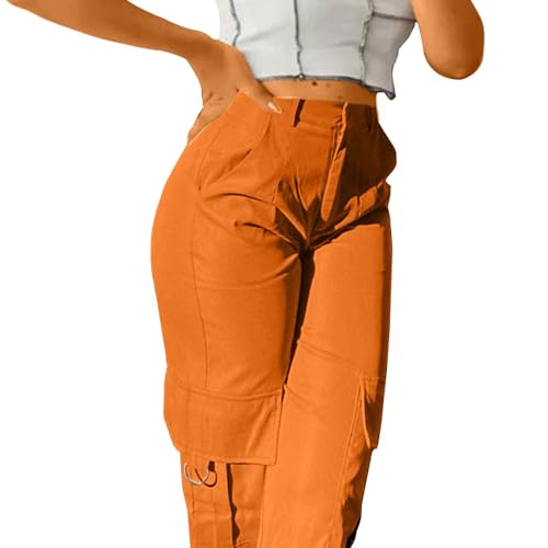 Cargo Pants for Women High Waisted Casual Pants Work Pants Baggy Stretchy Wide Leg Y2K Streetwear with Pockets3