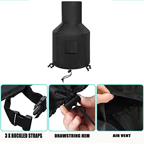 Kovshuiwe Chiminea Cover,Outdoor Patio Chiminea Cover,Chimney Fire Pit Heater Cover,Chiminea Accessories Outdoor Patio Chiminea Covers,Chiminea Cover Outdoor Waterproof,Durable(48X25X13 Inch) #TOP2