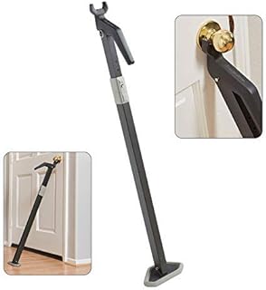 Super Heavy Duty Security Door Lock Bar Fully Adjustable Door Stopper Device for Home Defense for Residential and Commercial Use to Protect Against Forced Entry. Security Door Jammer by Securadoor