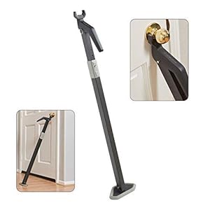 Super Heavy Duty Security Door Lock Bar Fully Adjustable Door Stopper Device for Home Defense for Residential and Commercial Use to Protect Against Forced Entry. Masterlock Door Jammer by Securadoor