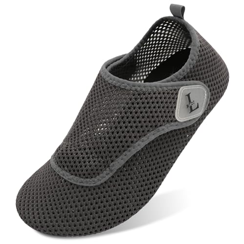 L-RUN Womens Mens Water Shoes Wide Toe Barefoot Swim Shoes for Beach Pool Sand Yoga Quick Dry Adluts Aqua Sock Non Slip