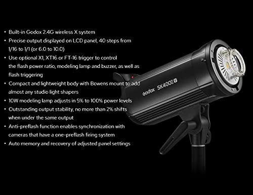 Godox SK400II-V Aggiornato 400Ws GN65