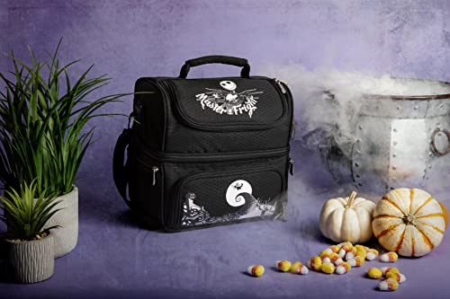 Oniva - A Picnic Time Brand - Disney Nightmare Before Christmas Jack Pranzo Lunch Bag - Insulated Lunch Box With Picnic Set - Lunch Cooler Bag, (Black) #TOP2