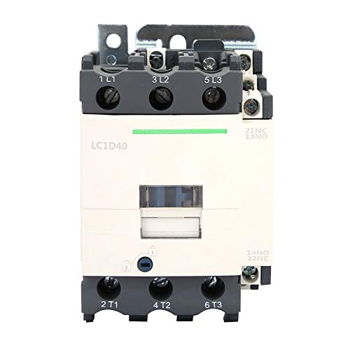 Yuecoom AC Contactor, New Electric AC Contactor, LC1D40 New Electric 50/60Hz 3 Poles Coil AC Contactor 220V 40A Industrial Electric AC Contactor Outdoor High Sensitivity Industrial Electric