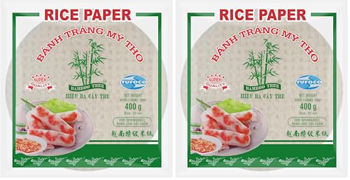 BAMBOO TREE Papel de Arroz 22 cm, Redondo (1 X 400 GR) (Paquete de 2)
