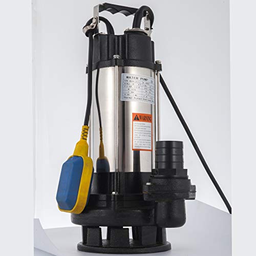 VEVOR Bomba de Inmersión para Aguas Sucias Bomba Sumergible de Aguas Residuales 2.2KW Bomba de Inmersión para Aguas Residuales Bomba de Agua Sucia