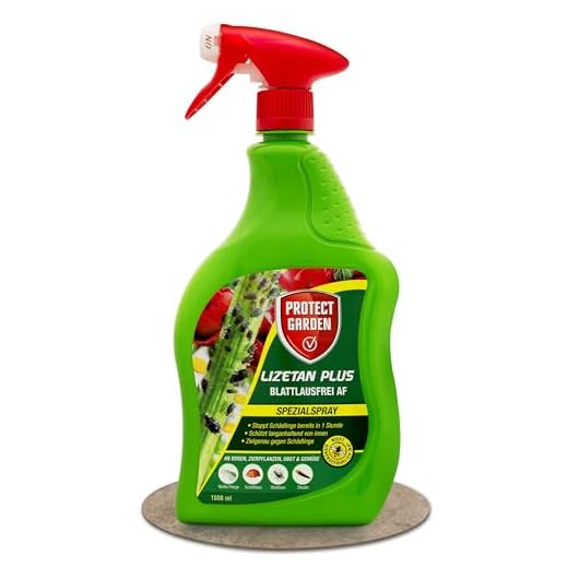 PROTECT GARDEN Lizetan Plus Blattlausfrei AF Spezialspray gegen Blattläuse an Rosen, Zierpflanzen, Obst und Gemüse, 1 Liter, anwendungsfertiges Pumpspray