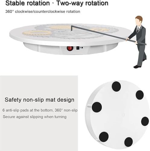 Electric Remote Control Rotating Turntable Display Rotating Stand Remote Control Photography Product Display 150KG Load Motorized Turntable Display Table Photography Turntable