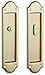 Baldwin PD016.PRIV Boulder Privacy Pocket Door Set with Door Pull from the Estat, Vintage Brass