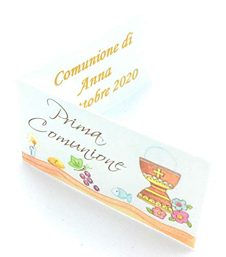Carte pour bonbonnière Première Communion Vinciprova - Lot de 200 étiquettes personnalisables