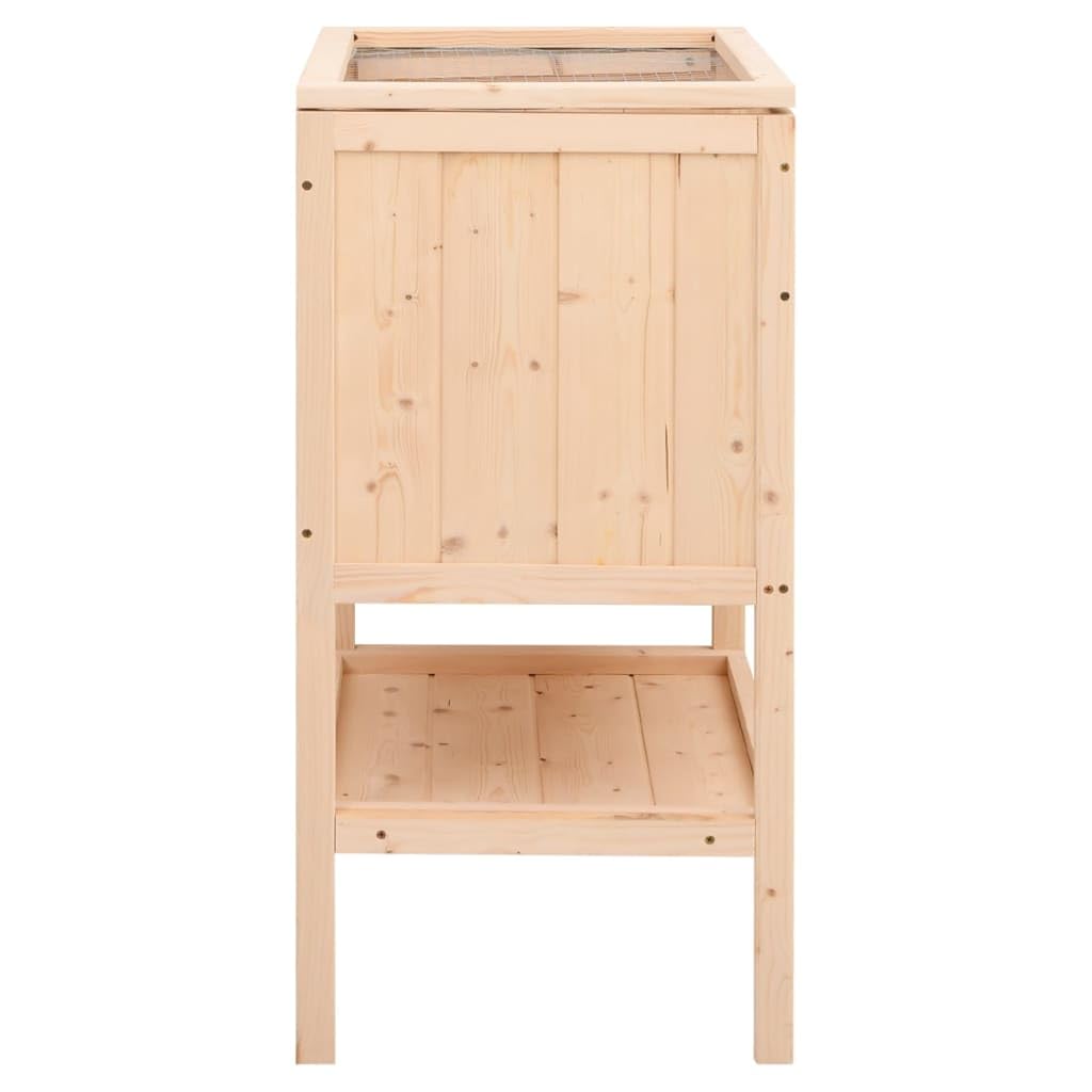 Generic Jaula para hámster de madera maciza de abeto, 55 x 40 x 80 cm, espaciosa, visión clara, espacio de almacenamiento adicional, granero para jerbos, ratones, cobayas, jaula de hámster 55 X