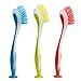 Klickpick Home Dish Brushes Assorted Colors Dishwashing Brush with soft long handle Scrubbing Brushes With suction cup Multiple Use Cleaning Scrub Brush,Set of 3- Pink,Green,Blue