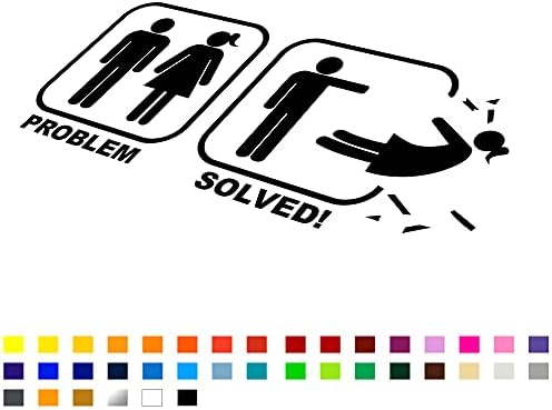 Problem Solved Funny Car Sticker, Vinyl Decal, Car Window Bumper ...