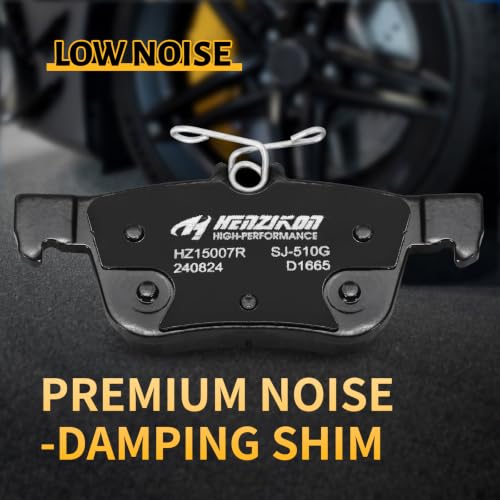 Image of Ceramic Rear Brake Pad Set Compatible with Ford Edge /Escape /Fusion /Police Responder Hybrid /SSV Plug-In Hybrid;Compatible with Lincoln Continental /MKC /MKX /MKZ /Nautilus(D1665)