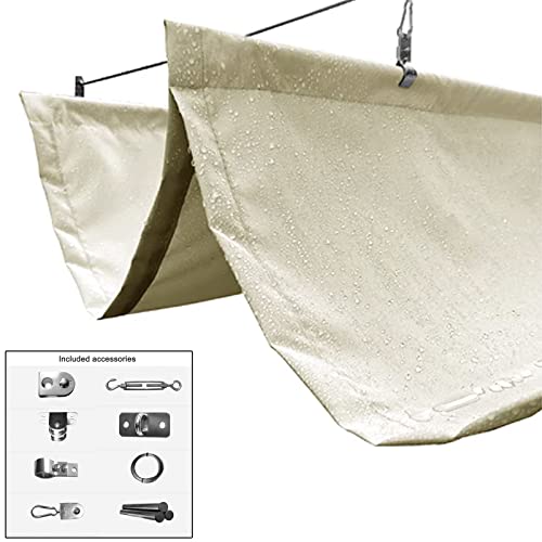 Vela de sombra ondulada retráctil impermeable en forma de U 6