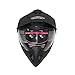 MMG 27V Helmet Dual Sport Off Road Motorcycle Dirt Bike ATV, FlipUp Visor, Medium, Matte Black