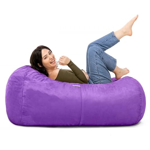 TRP Modern 4 Ft Bean Bag Chair Lounger with Zipper Closure 46