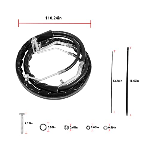 For Rear Ac Line Set Air Conditioning Hoses C68100 2012-2019 Dodge Caravan、Grand Caravan、Chrysler -Country And Town Minivans #TOP5