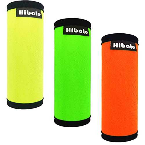 Hibate 10pcs Neoprene Luggage Handle Wrap for Suitcase Identifier Luggage Makers Covers Wraps Travel Accessories - Fluorescent Colorful