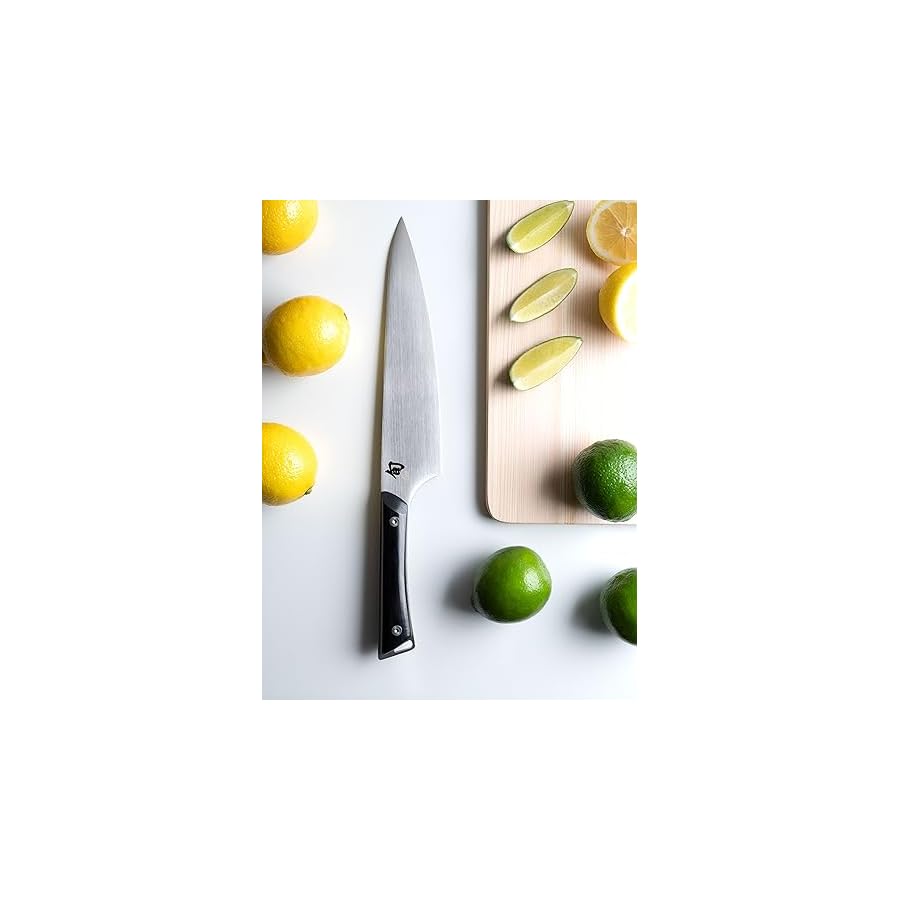 Shun Kazahana 8" Chef’s Knife, Handcrafted Japanese Kitchen Knife, AUS10A Stainless Steel Blade, Pakkawood Handle, Gyuto-Style Chef Knife for Professional and Home Chefs