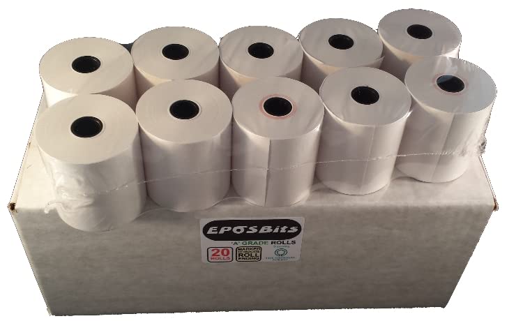 EPOSBITS® Brand 20 Receipt Rolls - 1 Box for Olivetti ECR 300 ECR300 Cash Register