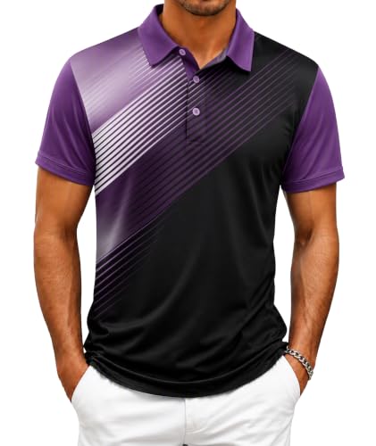 Image of ZITY Mens Golf Shirt Short Sleeve Athletic Casual Work Collared Polo Tshirt