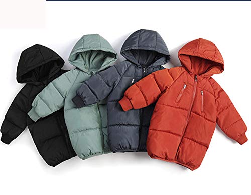 LANBAOSI Baby Boys Girls Winter Coat Toddler Kids Warm Hooded Jacket Outerwear Orange - Thumbnail 6