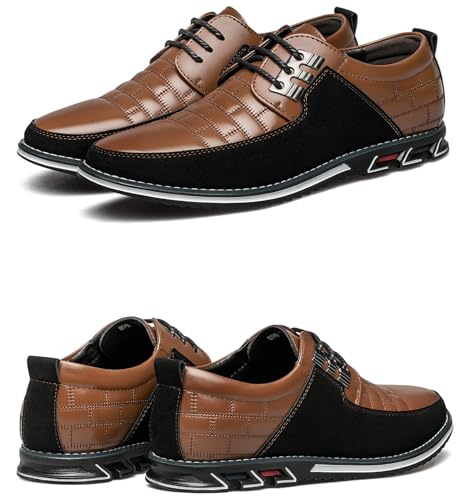 Mens Dress Shoes Comfortable Fashion Dress Sneakers Men Premium Vegan Leather Casual Shoes Business Office Wedding Formal Modern Oxfords2