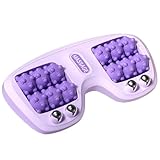 NOVWEE New Dual Foot Massage Roller to Relieve Plantar Fasciitis Pain and Improve Blood Circulation, Portable Foot Massager Tool for Home Office use (Purple)