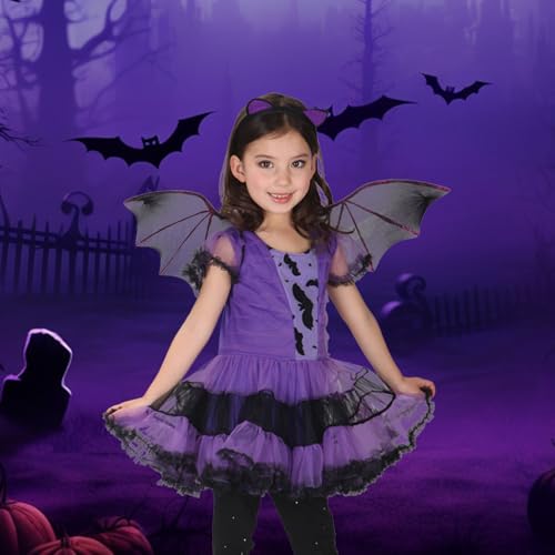 Disfraz completo de murciélago para niñas Halloween miniatura 2