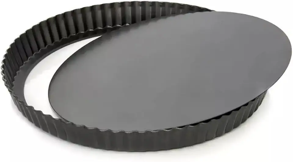 Forma de Torta com Fundo Removível Antiaderente Revestimento Teflon 24cm Para Preparar Tortas Bolos e Sobremesas Com Facilidade