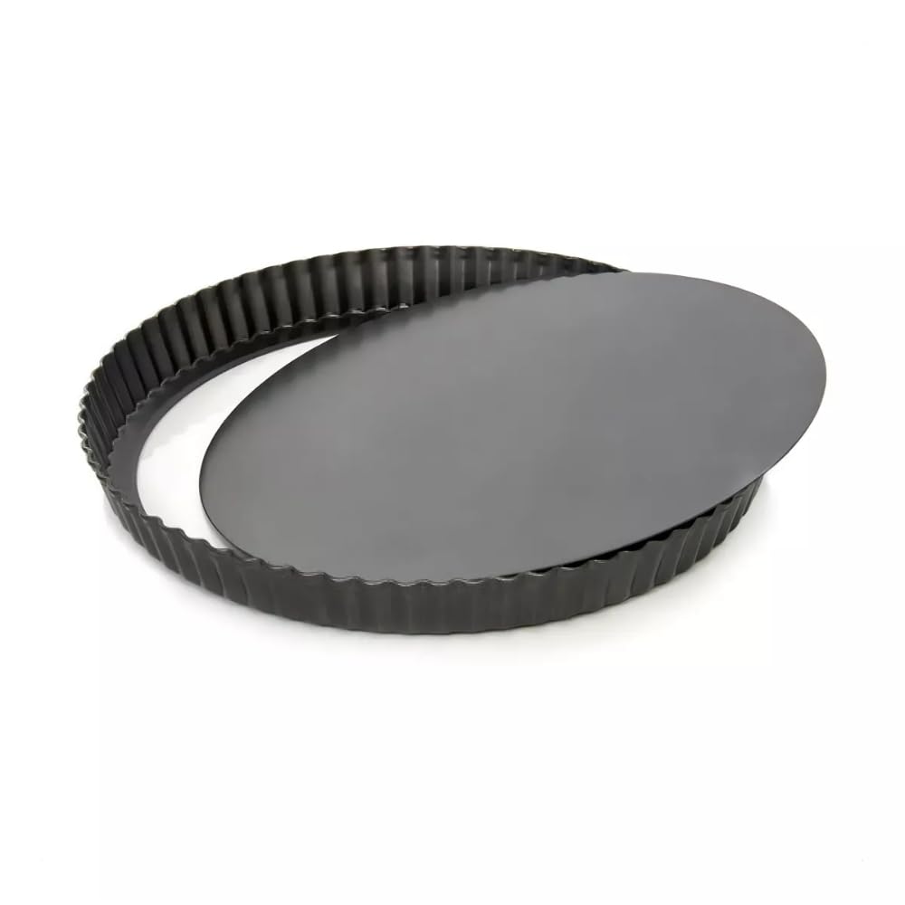 Forma de Torta com Fundo Removível Antiaderente Revestimento Teflon 24cm Para Preparar