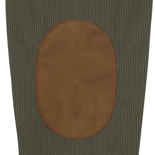 Mens Corduroy Sweater with Elbow Patches Long Sleeve Button Turtleneck Shirts Vintage Waffle Sweatshirts3