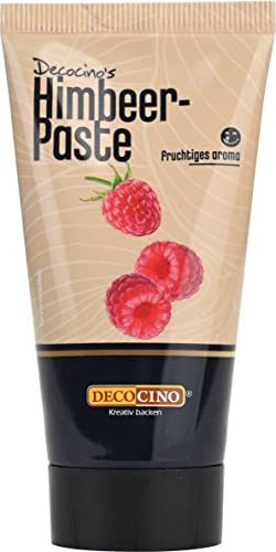 DECOCINO Himbeer-Paste - 50 g - Backaroma mit natürlichem Himbeer-Aroma,zum Verfeinern von Pralinen,Desserts & Kuchen - gebrauchsfertig vegan