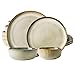 Ensembles de Vaisselle 16 pièces, Ensemble de Vaisselle en céramique pour 4, Ensemble de Vaisselle Brun Ciel étoilé, Combinaison complète de Porcelaine, Ensembles de Vaisselle de Style rétro Vieilli