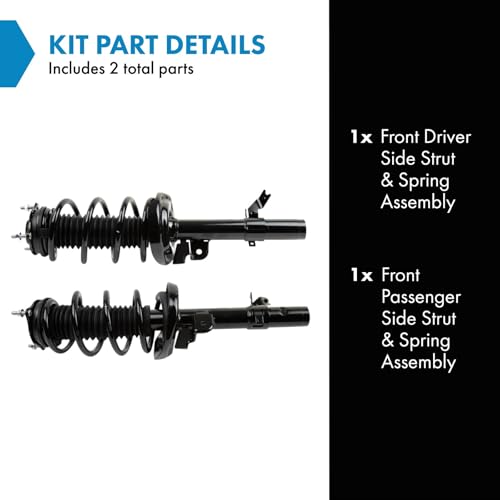 Image of TRQ Front Strut and Spring Assembly Set 2 Piece Compatible with 2017-2020 2022 Honda Ridgeline